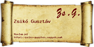 Zsikó Gusztáv névjegykártya