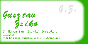 gusztav zsiko business card